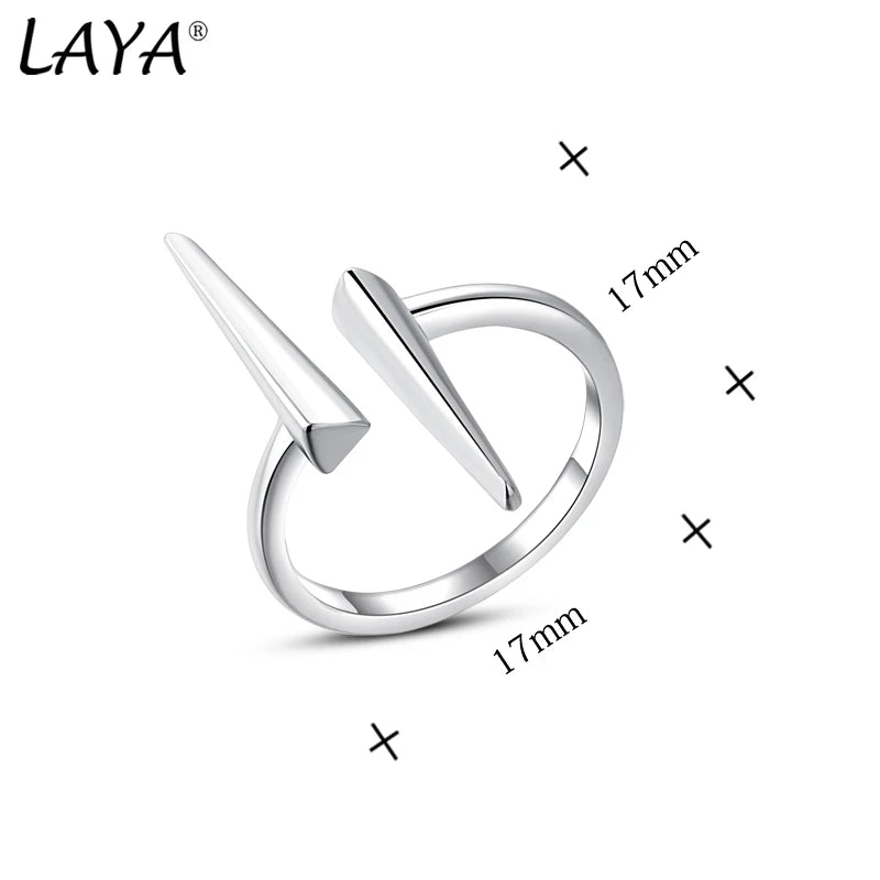 Sterling Silver Pointed Irregular Ring for Men/Women