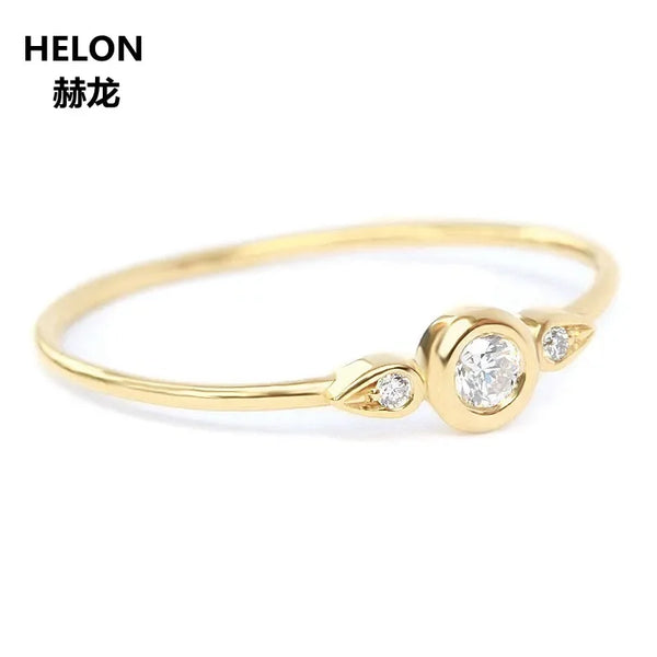 14k Yellow Gold Natural Diamond Engagement Ring for Women