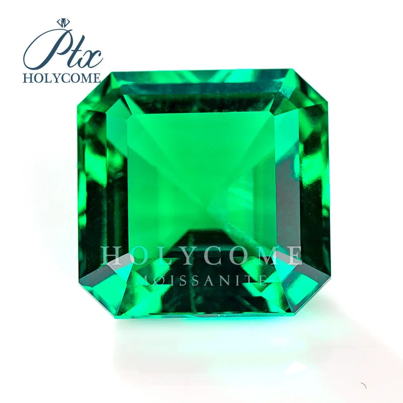 Green Emerald Cut Cushion Cut Lab Grown Gemstone (3x3-12x12mm)