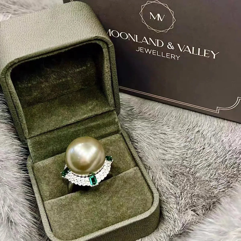 925 Sterling Silver Round Pearl Ring for Women