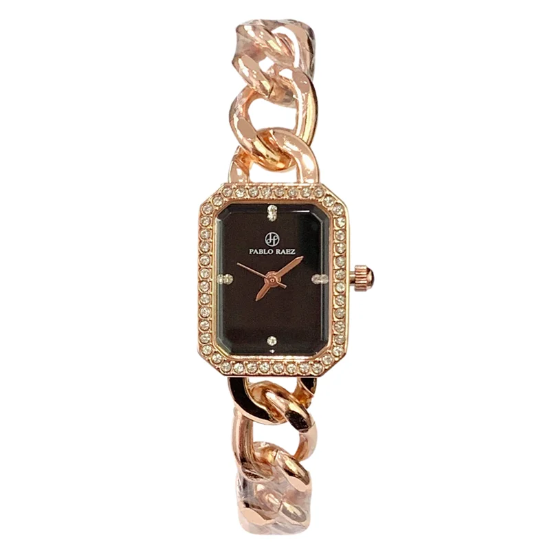 Elegant Diamond Stainless Steel Waterproof Wristwatch for Women