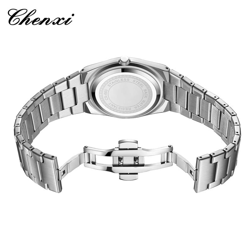 Stainless Steel Quartz Casual Sport Military Watch for Men