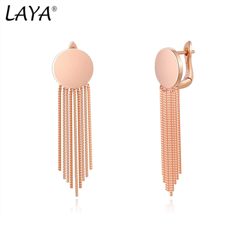 Sterling Silver Tassel Earrings, Bohemian Style for Women