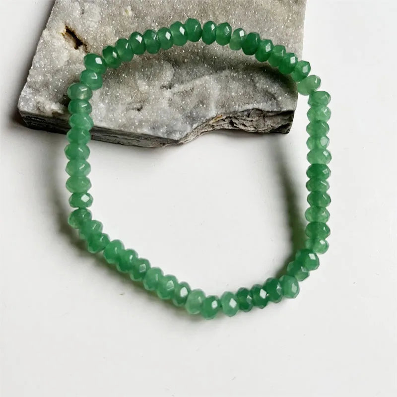 Sterling Silver Grass Green Aventurine Bracelet for Women