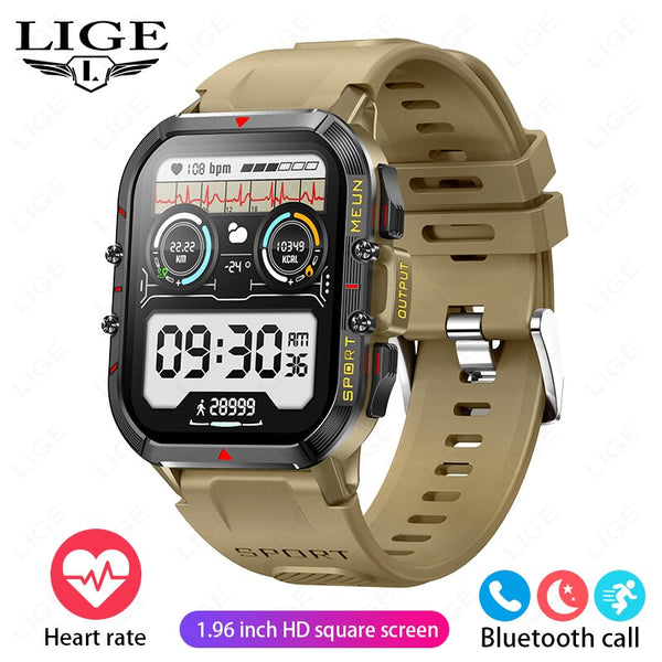 1.96 Inch Bluetooth Call Smartwatch with Health Monitor for Men