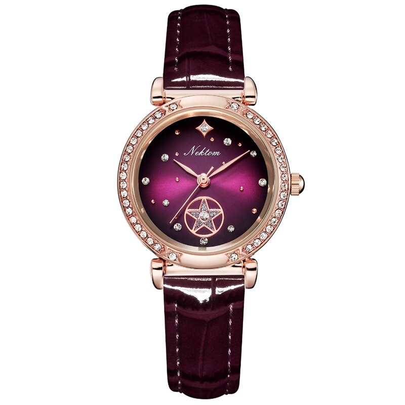 Gold or Silver Stainless Steel Rhinestone Quartz Watch for Women