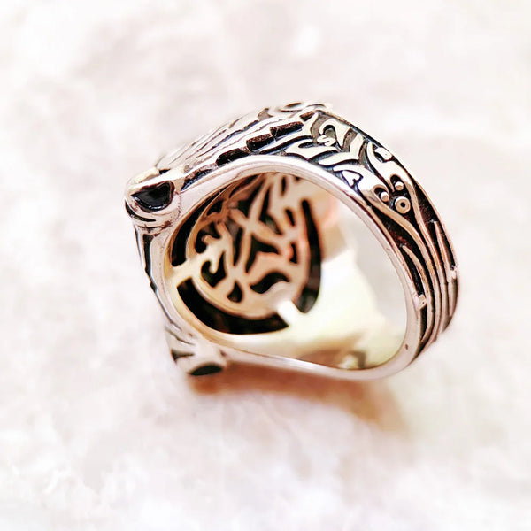 925 Sterling Silver Golden Tiger Ring For Women & Men