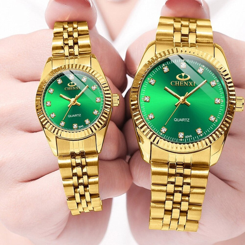 Golden Stainless Steel Quartz Watch for Women