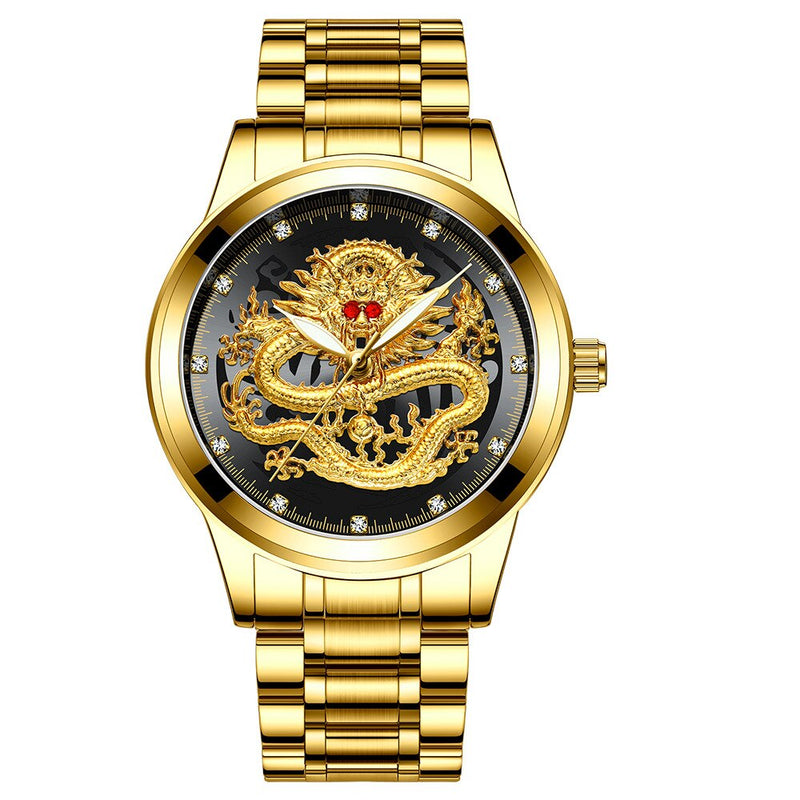 Gold Dragon Phoenix Couple Watches