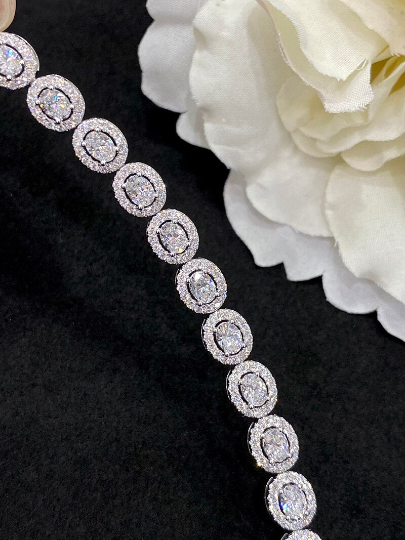 18K White Gold Diamond Bracelet for Women