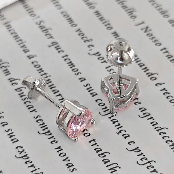 925 Sterling Silver Heart Stud Earrings for Women