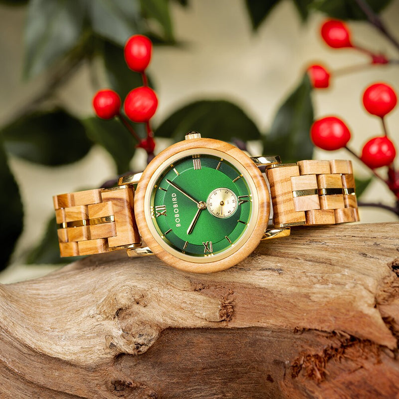 Wooden Watch for Women Simple Quartz Wristwatch