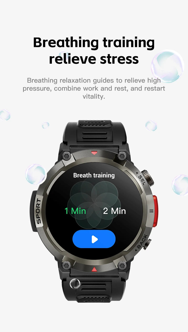 Touch Screen Smart Watch with Health Monitor for iOS and Android