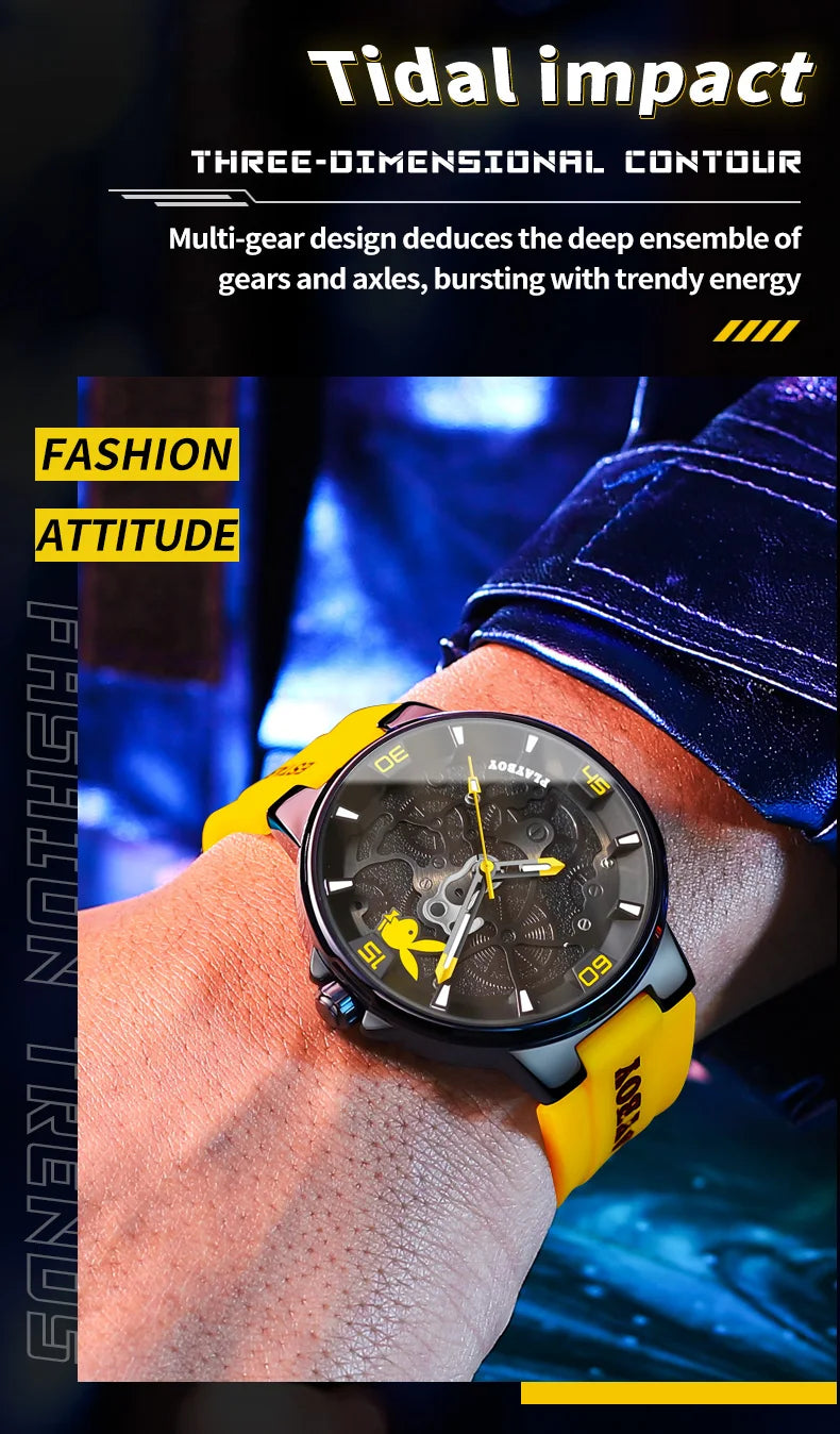 Stainless Steel Quartz Fashion Watch for Men