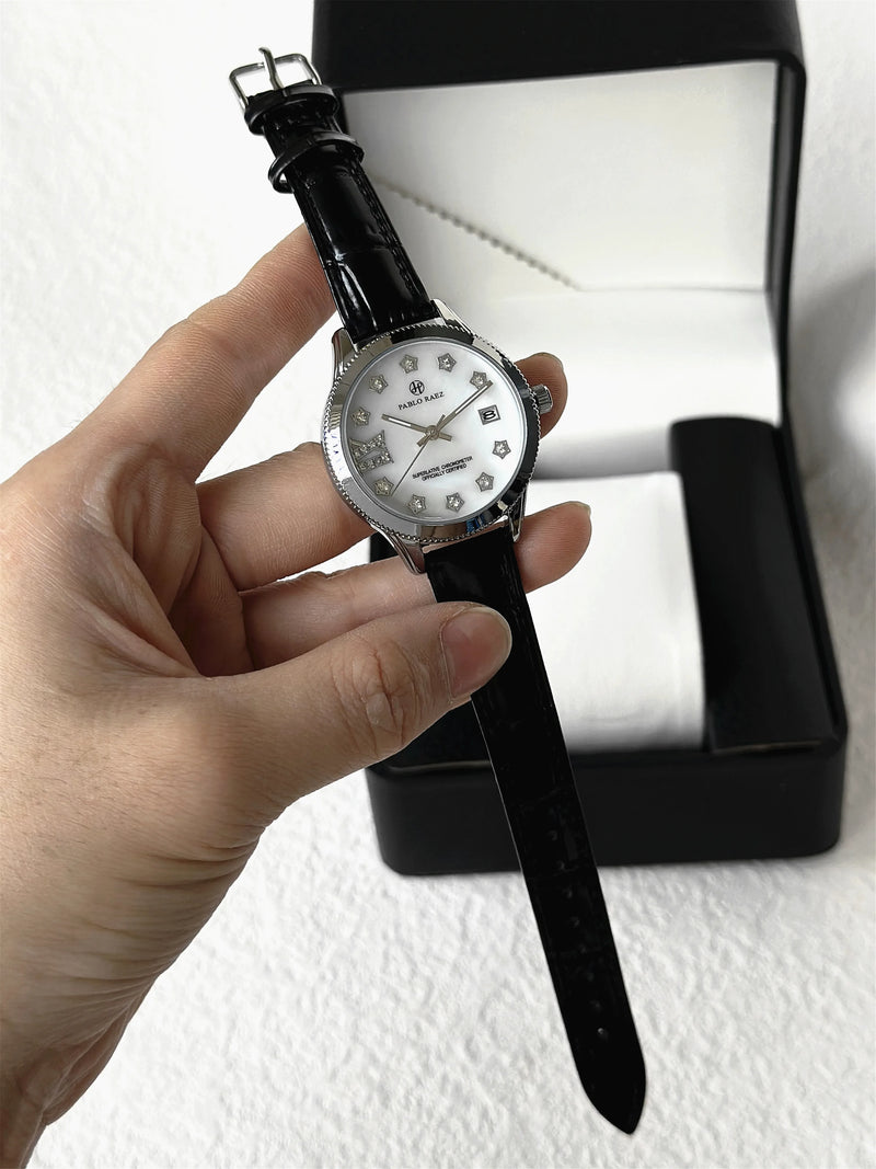 Elegant Luxury Watch for Women: High-Quality Leather Strap & Waterproof