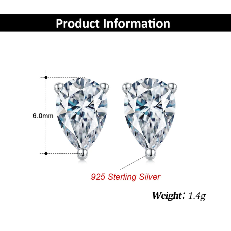 925 Silver Brilliant Moissanite Pendant Necklace for Women