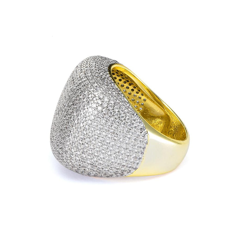 925 Silver Cubic Zirconia Hip Hop Ring for Men