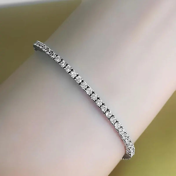 925 Sterling Silver 5A Zircon Tennis Bracelet for Women