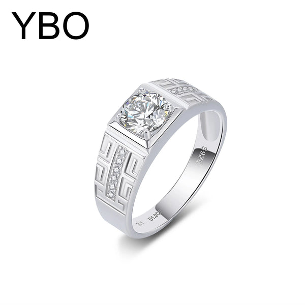 925 Sterling Silver 1ct Moissanite Statement Ring for Men