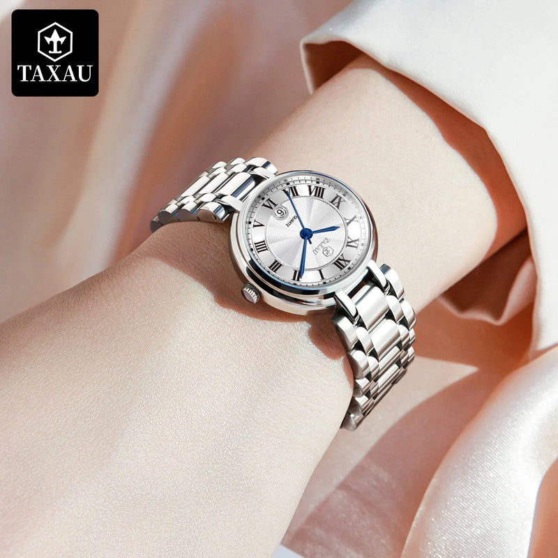 Stainless Steel Watches for Women Quartz Waterproof Calendar Casual watch Elegant Designs