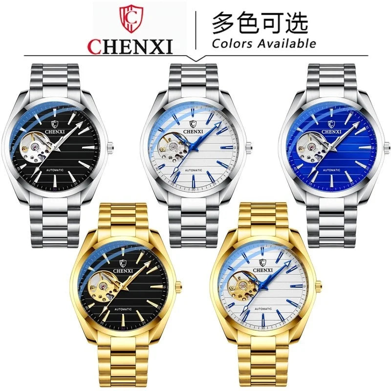 Stainless Steel Automatic Mechanical Watch for Men