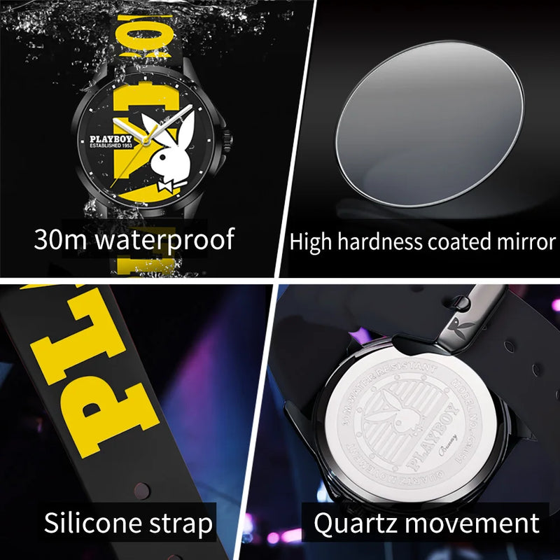 Silicone Quartz Waterproof Casual Watch for Men