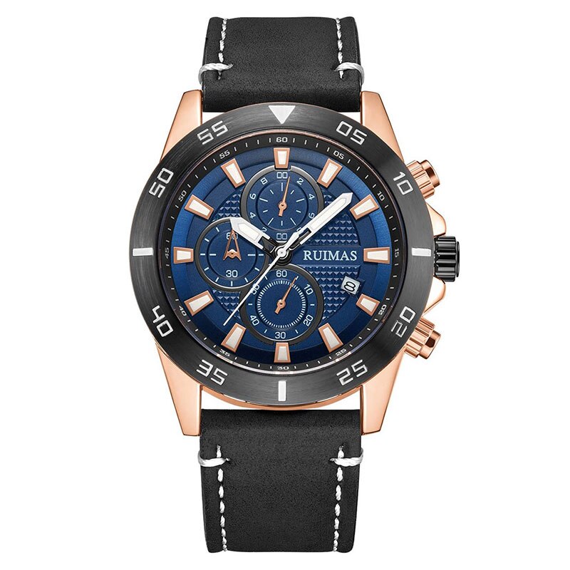 Stainless Steel Quartz Chronograph Luminous Watch for Men