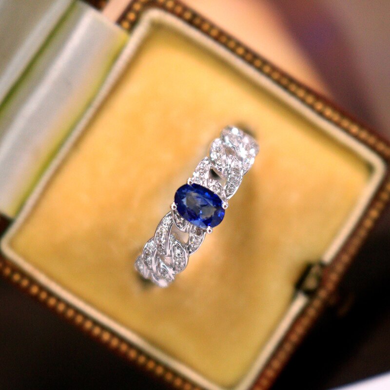 White/Yellow Gold Sapphire/Ruby/Emerald Ring for Women