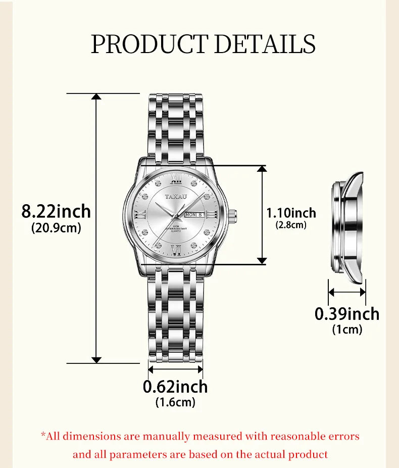 Stainless Steel Quartz Watch for Women