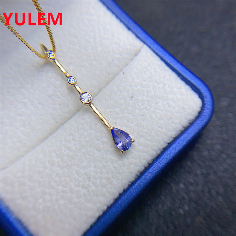 Solid 925 Silver Tanzanite Pendant for Women