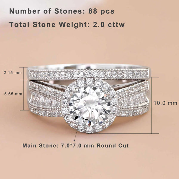 Sterling Silver 2ct Cubic Zirconia Radiant Engagement Ring for Women