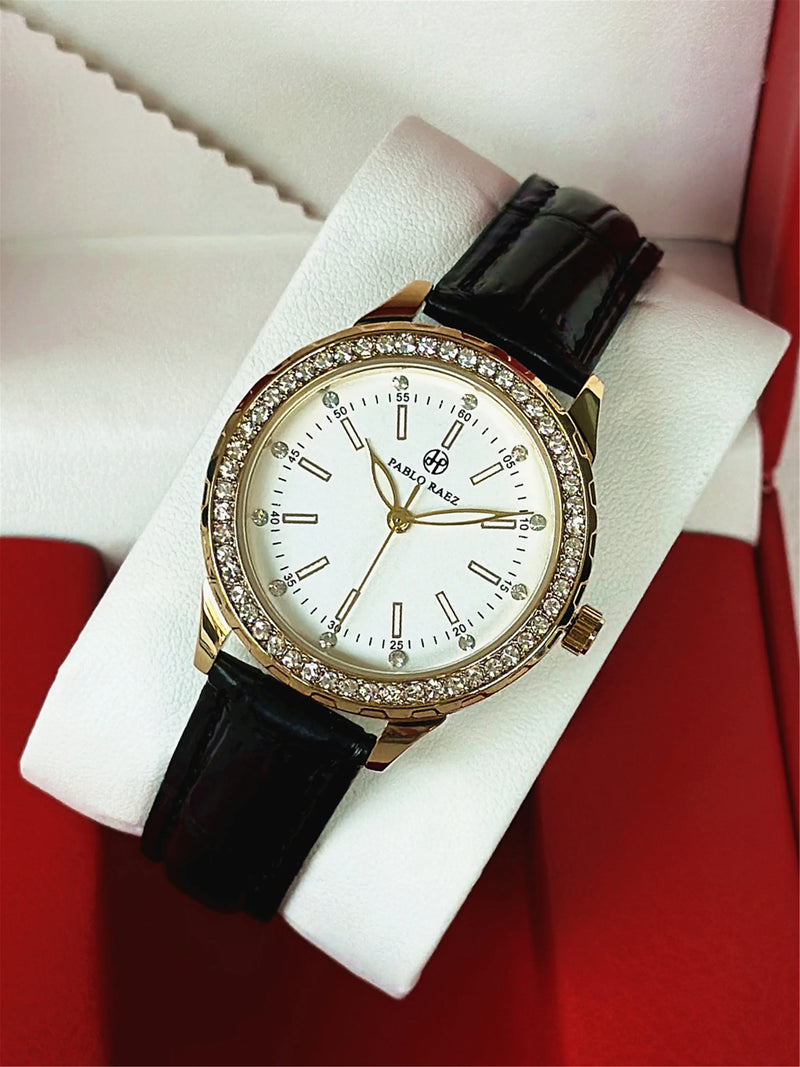 Luxury Women's Gold Stainless Steel Waterproof Quartz Wristwatch