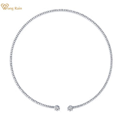 18K Gold Plated Sterling Silver Real Moissanite Diamond Necklace