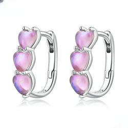 Sterling Silver Heart Earrings for Ladies