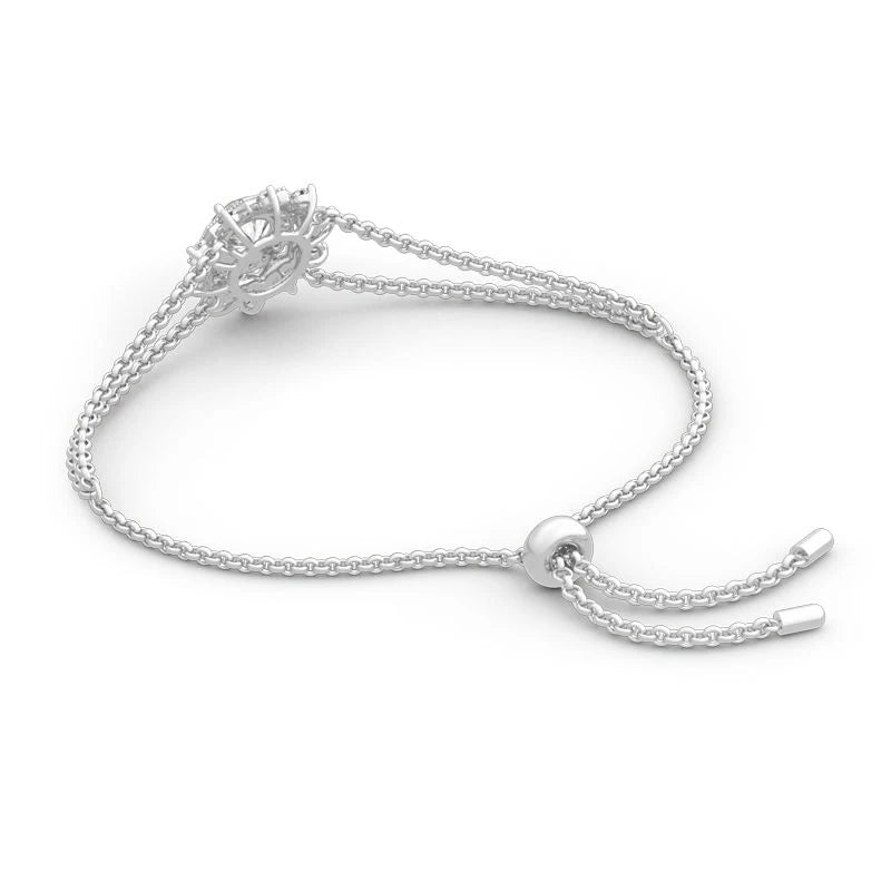 925 Sterling Silver 1ct Moissanite Bracelet for Women