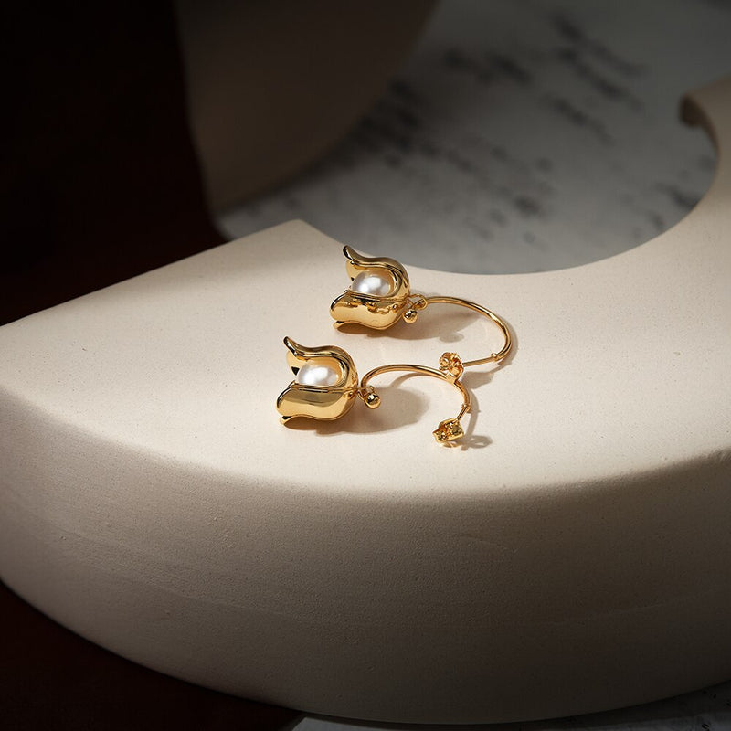 ENFASHION Fancy Pearl Drop Earring Gold Color For Women Earrings Trendy Simple Fashion Everyday Jewelry Dropshipping E231508