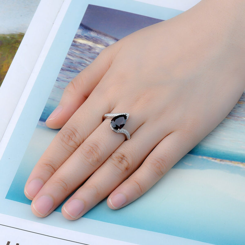 Sterling Silver Garnet Ring