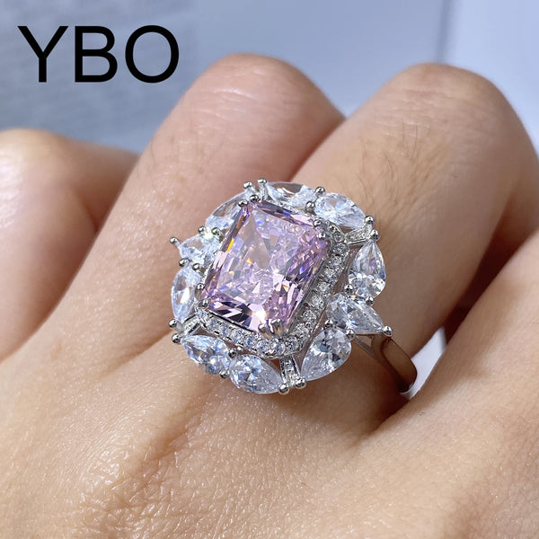 Sterling Silver Pink Diamond Ring for Women