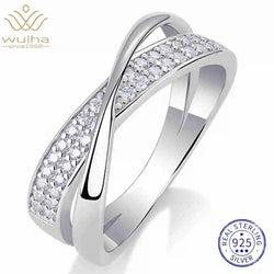 925 Sterling Silver VVS1 D Color Moissanite Diamonds Cross Ring