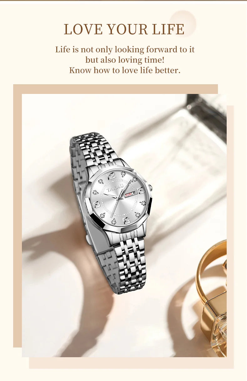 Stainless Steel Fashion Quartz Watch for Women