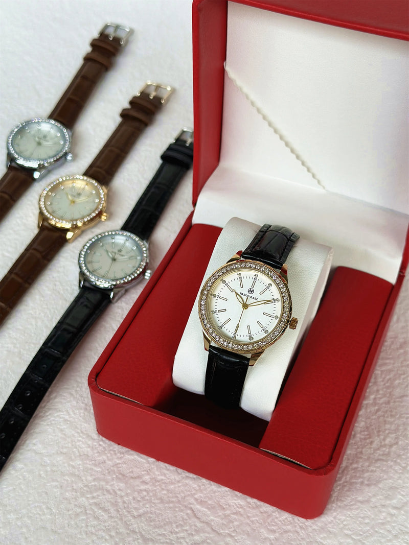 Luxury Women's Gold Stainless Steel Waterproof Quartz Wristwatch