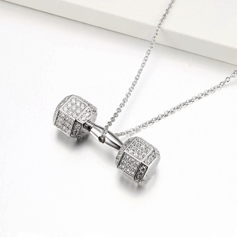 Rhodium plated Cubic Zirconia Pendant Necklace for Men