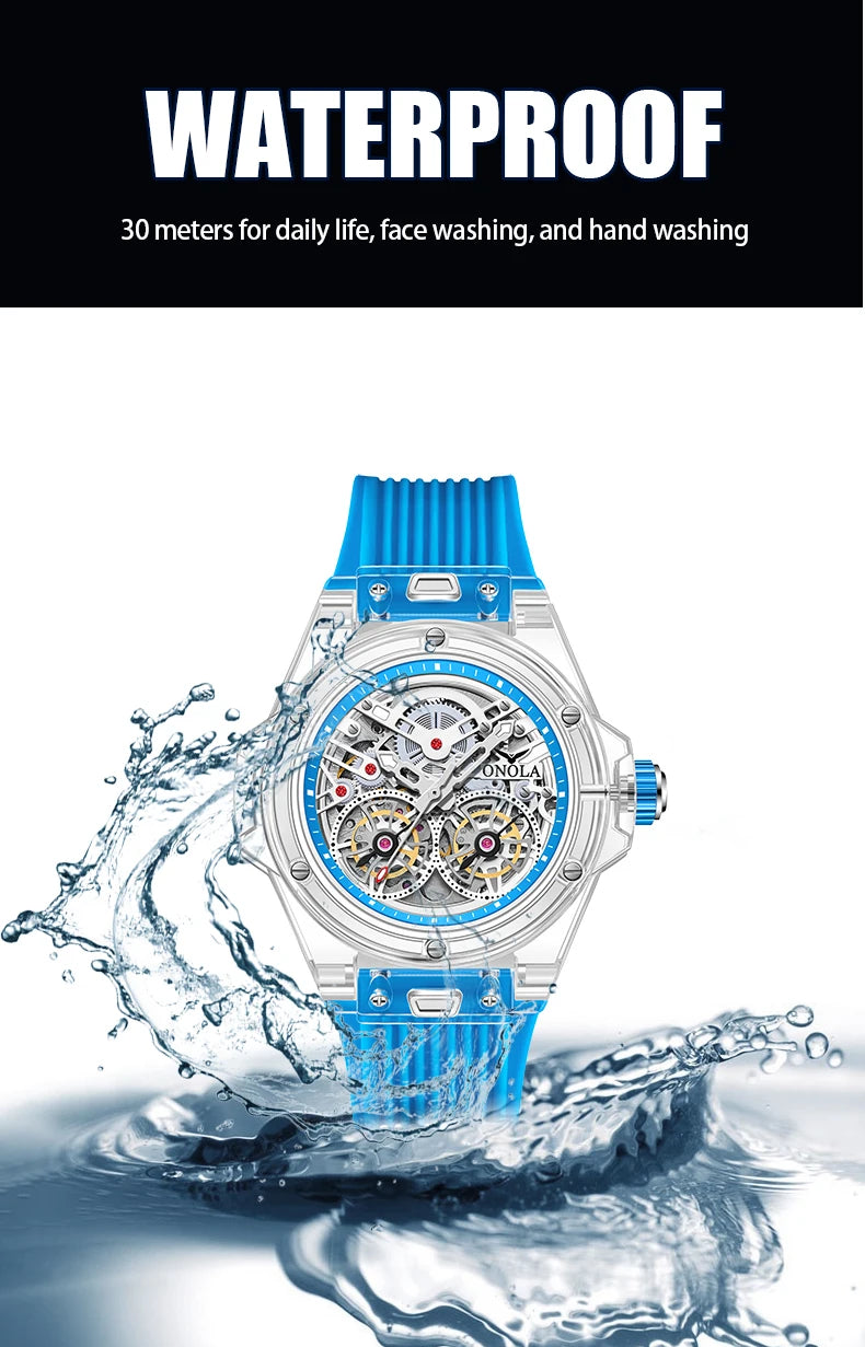 Luxury Stainless Steel Watch with Waterproof Design for Men