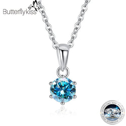 Sterling Silver Moissanite Pendant Necklace for Women