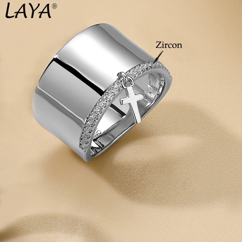 925 Sterling Silver Zircon Finger Band Ring for Women