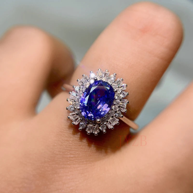 Sterling Silver Tanzanite Ring for Women