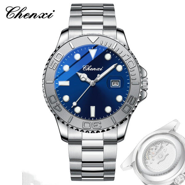 Transparent Hollow Bottom Quartz Watch for Men