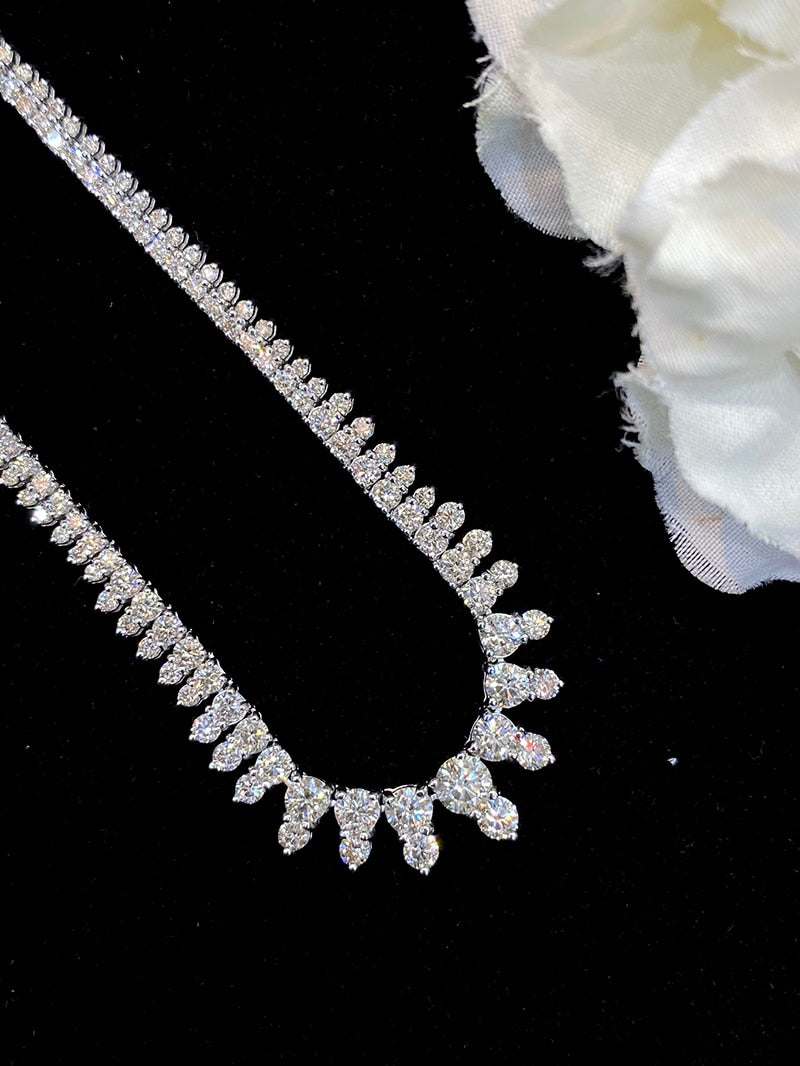 18K White Gold Diamond Necklace for Women