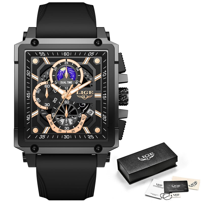 Stainless Steel Luminous Analog Chronograph Watch for Men.