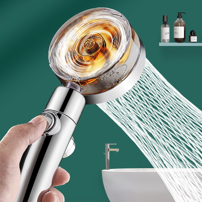 Silver High Pressure Rainfall Shower Head with Universal Adaptation for Bathroom